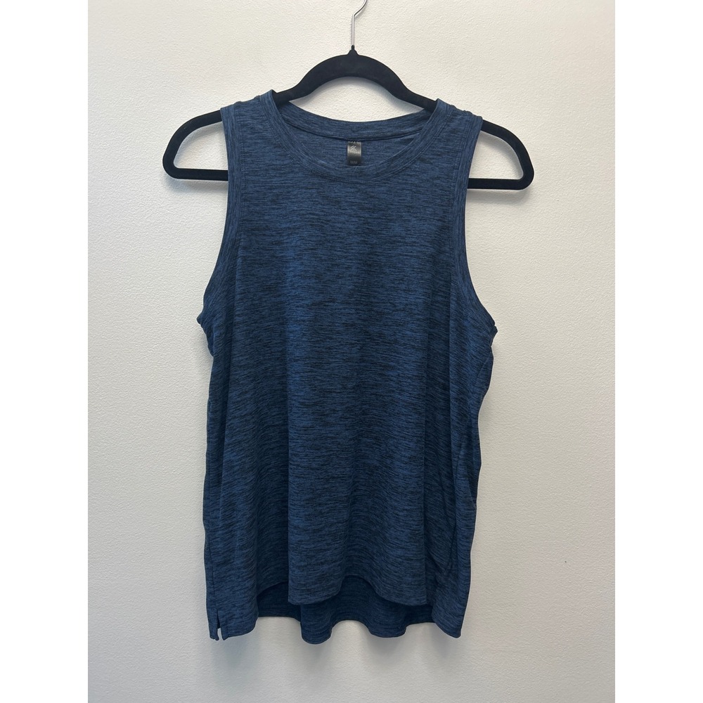 Kyodan Womens Space Dye Heathered Blue Activewear Tank Top Size Medium